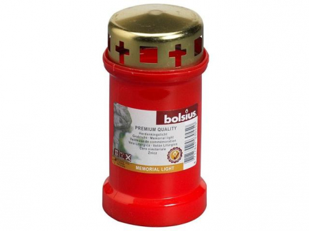 Lumanari - Candela bolsius din plastic cu capac bo nr.3 cap rosu