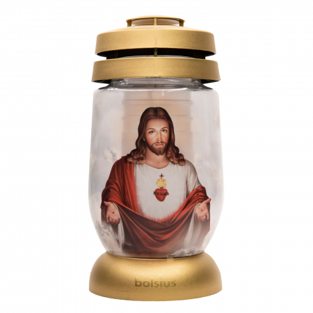 Lumanari - Candela bolsius din sticla bo 3l-hr hristos