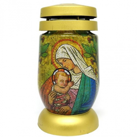 Lumanari - Candela bolsius din sticla bo 3l-md vt maica domnului vitraliu