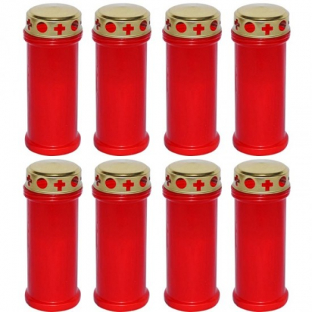 Uz casnic si menaj - Candela cu capac v1-180 rosu 10buc/set prv