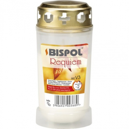 Uz casnic si menaj - Candela cu capac v3 alb 18buc/set