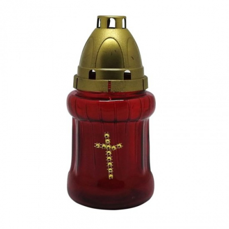 Uz casnic si menaj - Candela din sticla 675 rosu 12buc/set