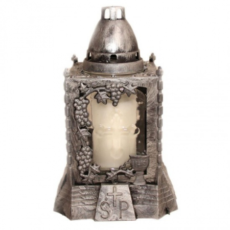 Lumanari - Candela felinar din sticla 445d silver