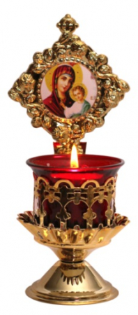 Uz casnic si menaj - Candela pentru ulei cu tavita si cruce 53008