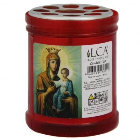 Lumanari - Candela plastic cu capac t20 10buc/set