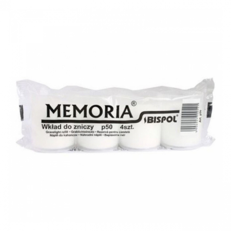 Lumanari - Candela tip rezerva p50 a4 alb 4buc/set