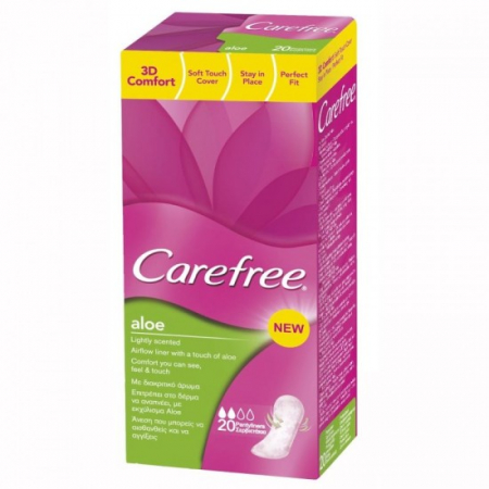 Ingrijirea corpului - Carefree absorbante zilnice 20buc aloe