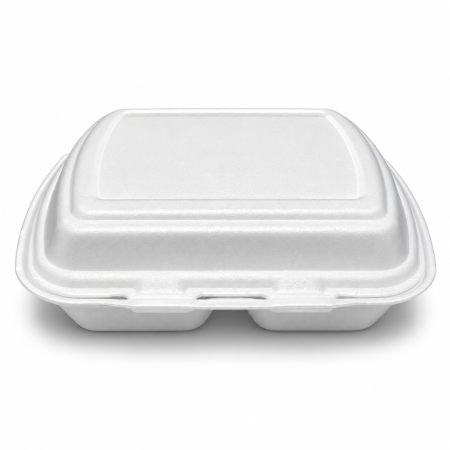 Caserolă pentru mâncare din polistiren , cu două compartimente , 50 Buc / Set [1]