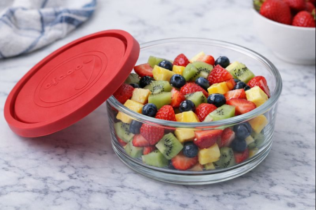 Caserola sticla rotunda cu capac plastic 450ml [1]