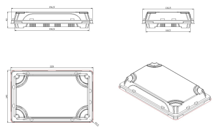 Caserolă Sushi cu capac, PET, 216×136×20 mm, 25 g - 100 buc / set [1]