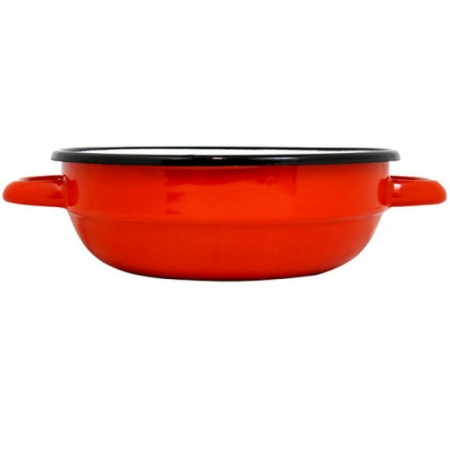 Castroane emailate - Castronul Țărănesc Emailat cu Toarte – 18 cm