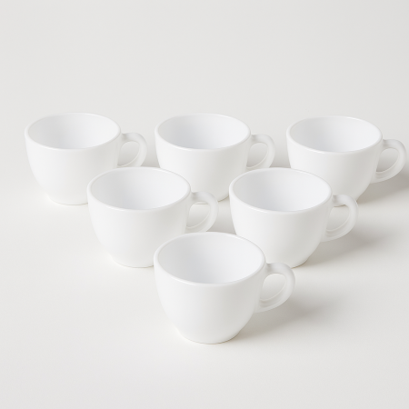 Vase si accesorii bucatarie - Cești Rotunde Opal Alb 155 ml