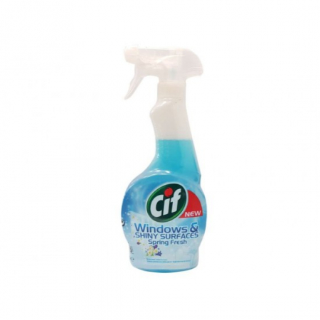 Detergenti si solutii de curatenie - Cif solutie geam shiny surfaces 500ml spring fresh