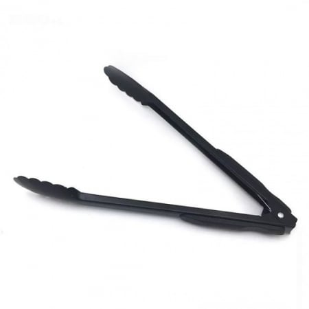 Ustensile bucatarie - Cleste metal gratar negru 32cm mx
