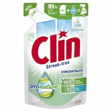 Detergenti si solutii de curatenie - Clin solutie geam rezerva 250ml pro nature