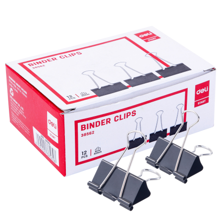 Birotica & Papetarie - Clipsuri hartie Deli 41 mm – 12 buc/set