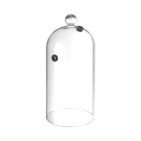 Grilluri electrice și grătare profesionale - Cloche din sticla cu gaura pentru furtun fum, Hendi, diametru diametru130x(H)282 mm, poate fi utilizat in combinatie cu infuzorul de fum