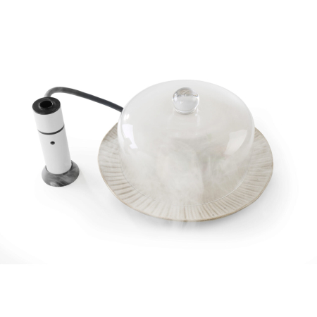 Cloche din sticla cu gaura pentru furtun fum, Hendi, diametru diametru130x(H)282 mm, poate fi utilizat in combinatie cu infuzorul de fum [2]