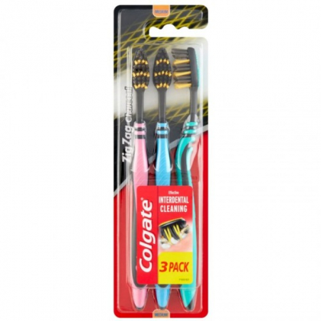 Periuta dinti - Colgate periuta dinti zig zag charcoal medium 3buc/set