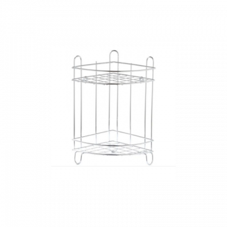 Etajera - Coltar inox cu 2 nivele per 71302