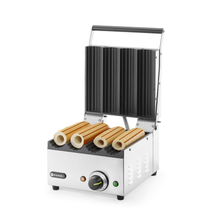 Grill-uri și lămpi de încălzire - Contact Grill pentru hot dog și wrap-uri, 1800 W, 385 x 285 x H 254 mm