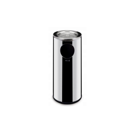 Mașini de spălat vase și igienă - Cos de gunoi cu scrumiera, capacitate 33 litri, Inox, diametru 135 mm, baza din cauciuc antiderapant, interior/exterior, 240x(H)660mm