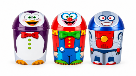 Cosuri - Coș de gunoi cu capac, Happy 10 litri – Diverse modele