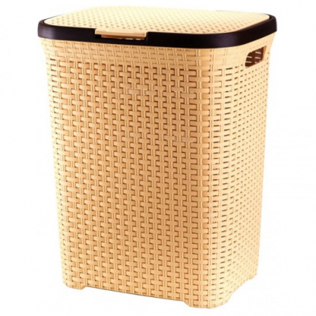 Cos haine - Cos rufe cu capac ratan 65l