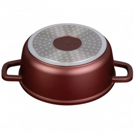 Cratită cu capac Blaumann BL-4079, 24 cm, 4.5L, aluminiu turnat, acoperire ceramică tip marmură, compatibilă cu inducție [1]