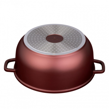 Cratită cu capac Blaumann BL-4083, 32 cm, 9.9L, aluminiu turnat, acoperire ceramică marmură 3 straturi, compatibilă cu inducție [1]