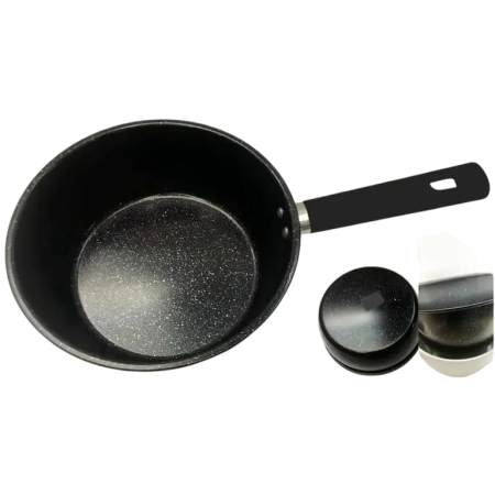 Vase si accesorii bucatarie - Cratita cu Coada Antiaderenta Marmora 18 cm – Practica, rezistenta si usor de utilizat