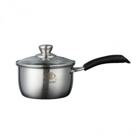 Vase si accesorii bucatarie - Cratita inox cu coada+capac 16cm