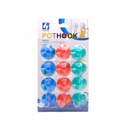 Cuiere - Cuier 12piese ventuze diverse culori mx
