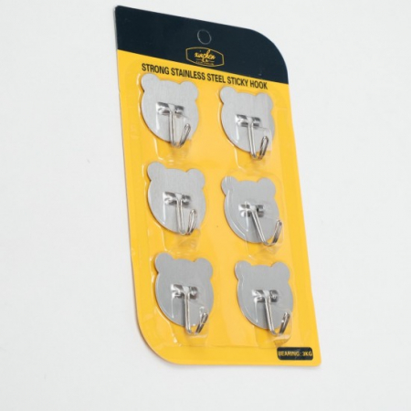 Cuiere - Cuier adeziv 6pcs wei a-13559