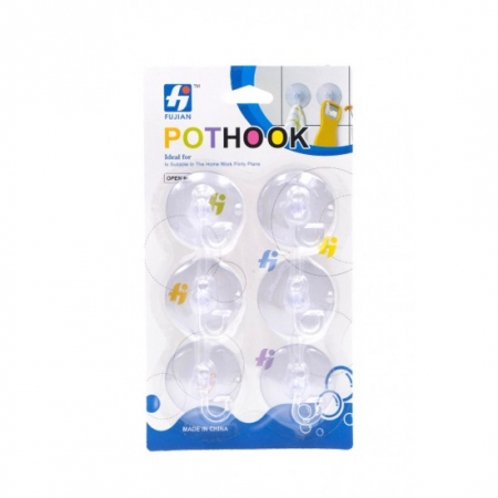 Cuiere - Cuier ventuze 6pcs wei a-05652