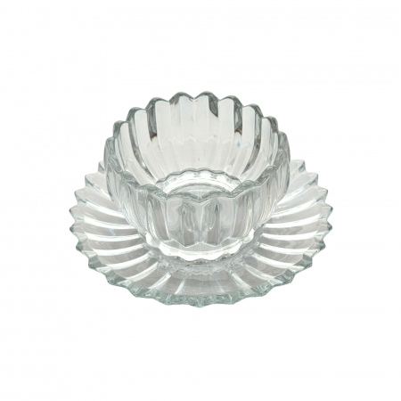 Vase si accesorii bucatarie - Cupa Înghețată 200 ml cu Farfurie – Set 12 Bucăți