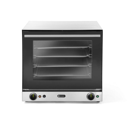 Cuptor convectie cu umidificare Hendi H90S, 4 tavi 438x315 mm incluse, 2 elemente incalzire, 2 ventilatoare, termostat reglabil 50-300 gr C, timer 0-120 min, 2670W, 595x595x(H)570 mm [3]