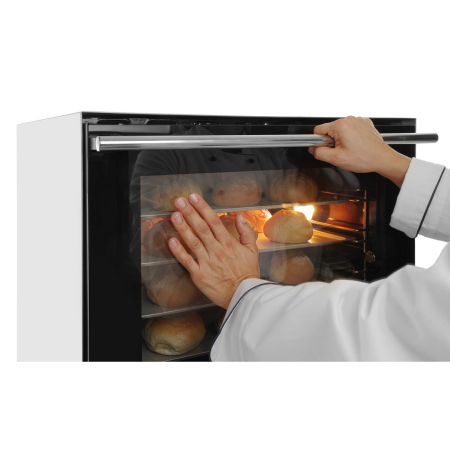 Cuptor convectie cu umidificare Hendi H90S, 4 tavi 438x315 mm incluse, 2 elemente incalzire, 2 ventilatoare, termostat reglabil 50-300 gr C, timer 0-120 min, 2670W, 595x595x(H)570 mm [4]