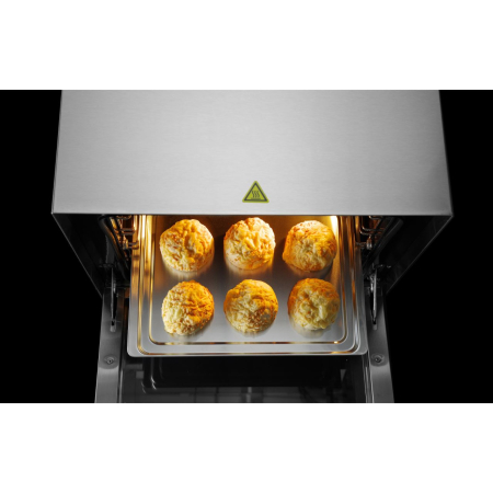 Cuptor convectie Hendi H90, 4 tavi 438x315 mm incluse, 2 elemente incalzire, 2 ventilatoare, termostat reglabil 50-300 gr C, timer 0-120 min, 2670 W,595x624x(H)572mm [10]