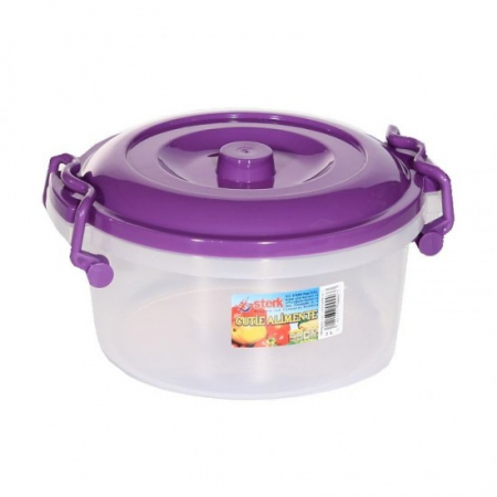 Vase si accesorii bucatarie - Cutie alimente rotunda 2l+manere sterk