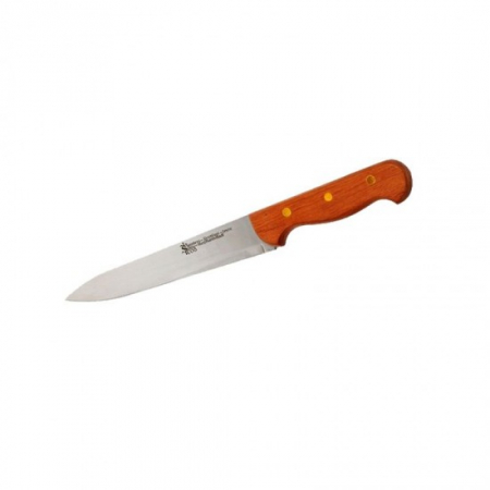 Vase si accesorii bucatarie - Cutit inox sacrificat clasic maner lemn 14cm 418-14 icos