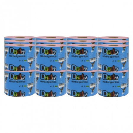 Consumabile hartie - Hârtie igienică, 2 straturi, 24 role, roz - 50 M