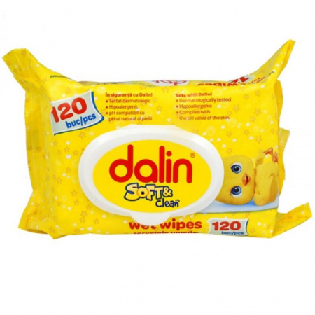 Servetele umede - Dalin servetele umede baby 120buc soft clean