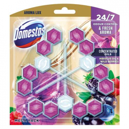 Odorizante wc - Domestos odorizant wc bile 3x55g hibiscus