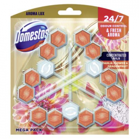 Odorizante wc - Domestos odorizant wc bile 3x55g fructul dragonului