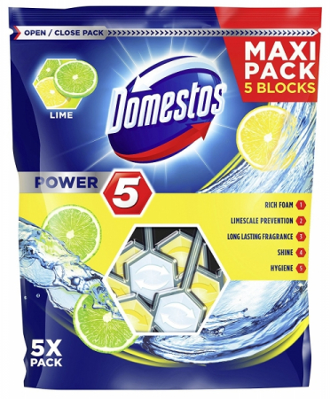 Odorizante - Domestos odorizant wc bile 5x55g lime