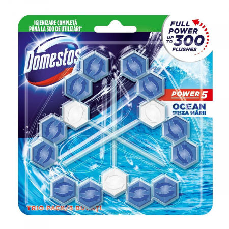 Odorizante wc - Domestos power 5 odorizant wc bile 3x55g ocean