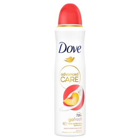 Ingrijirea corpului - DOVE ANTIPERSPIRANT DEO 150ML ADVANCED CARE PEACH WHITE BLOSSOM 72H