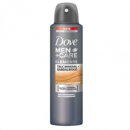 Ingrijirea corpului - Dove antiperspirant deo 150ml men talc mineral sandalwood