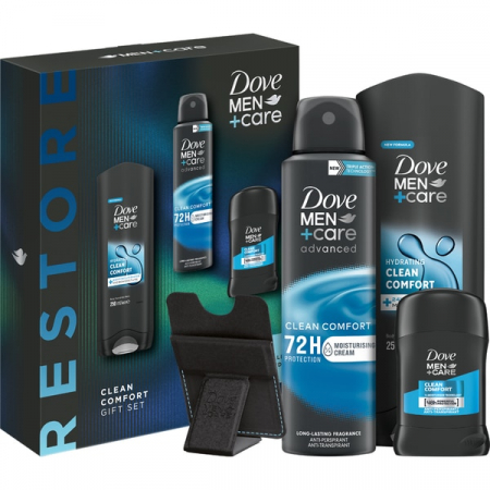 Casete cadou - Dove caseta cadou (sg250+deo150+stick50ml+husa telefon) men clean comfort